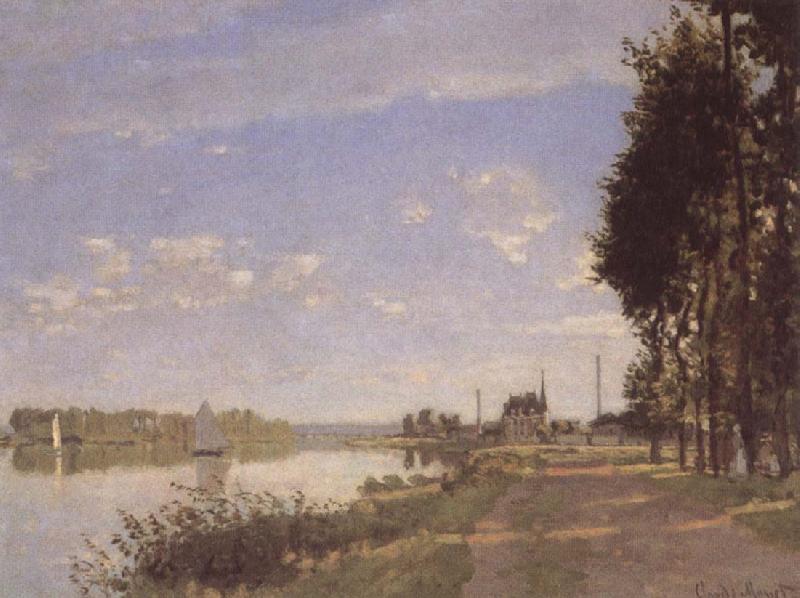 Claude Monet Riverside path at Argenteuil